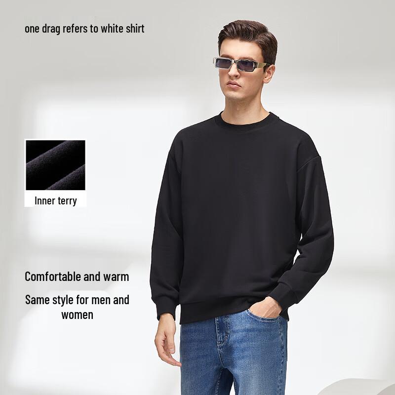 

Muzhi White Small T Unisex Solid Crewneck Sweatshirt XL