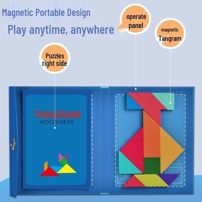 Magnetic Tangram Puzzle for Kids Ages 3-6 – Educational Toy for Primary Students 