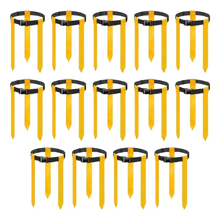 14Pcs Football Webbing Waist Flag Adjustable Competition Training Equipment Youth Football Training Gear Easy to Use