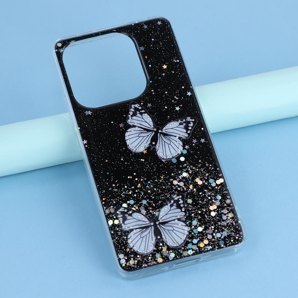 For Xiaomi Redmi Note 14 4G (163.25mm) Case Epoxy PVC Butterfly TPU Aesthetics Phone Cover