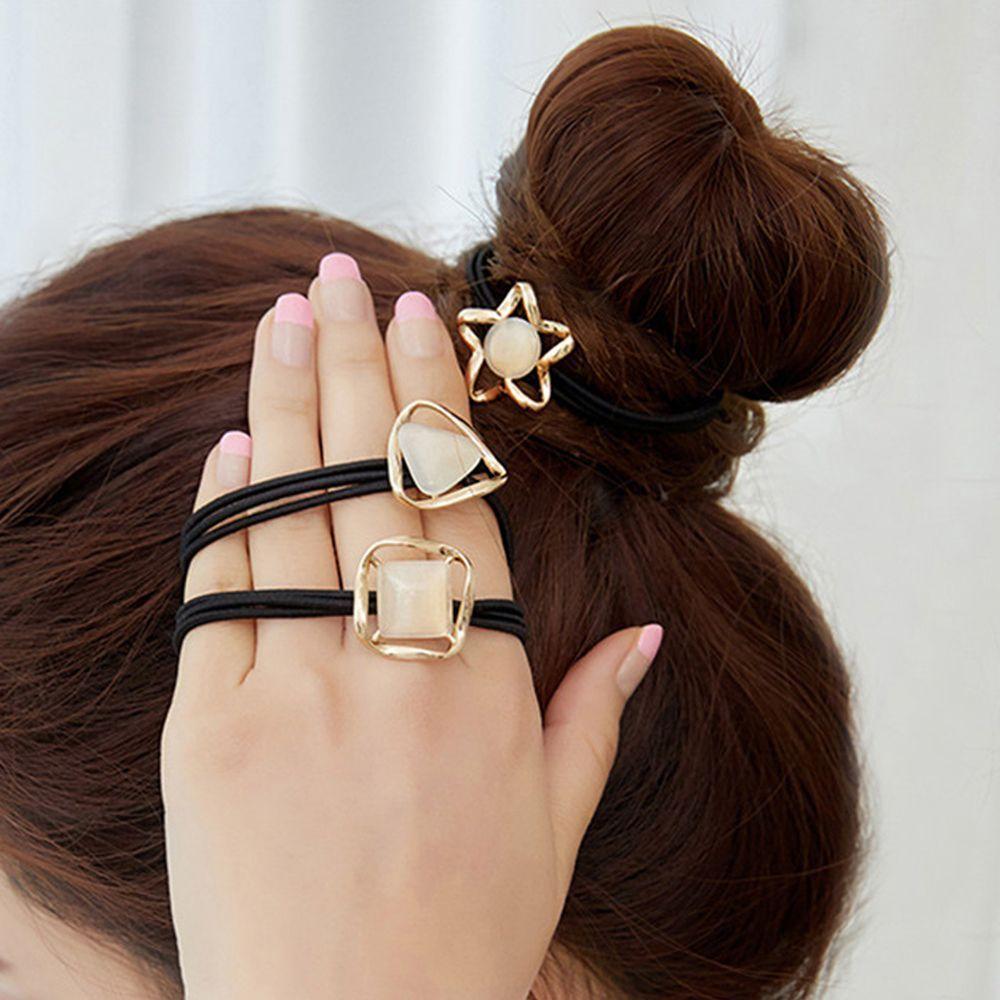 

Hair Band Ponytail Ponytail Bun Long Hair Elastic Band 5-piece Set