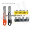 Right-Angle Ratchet Screwdriver & Wrench Bit Set