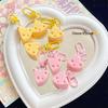 Girly Heart Cheese Keychain - Sweet Resin Food Toy Pendant for Students