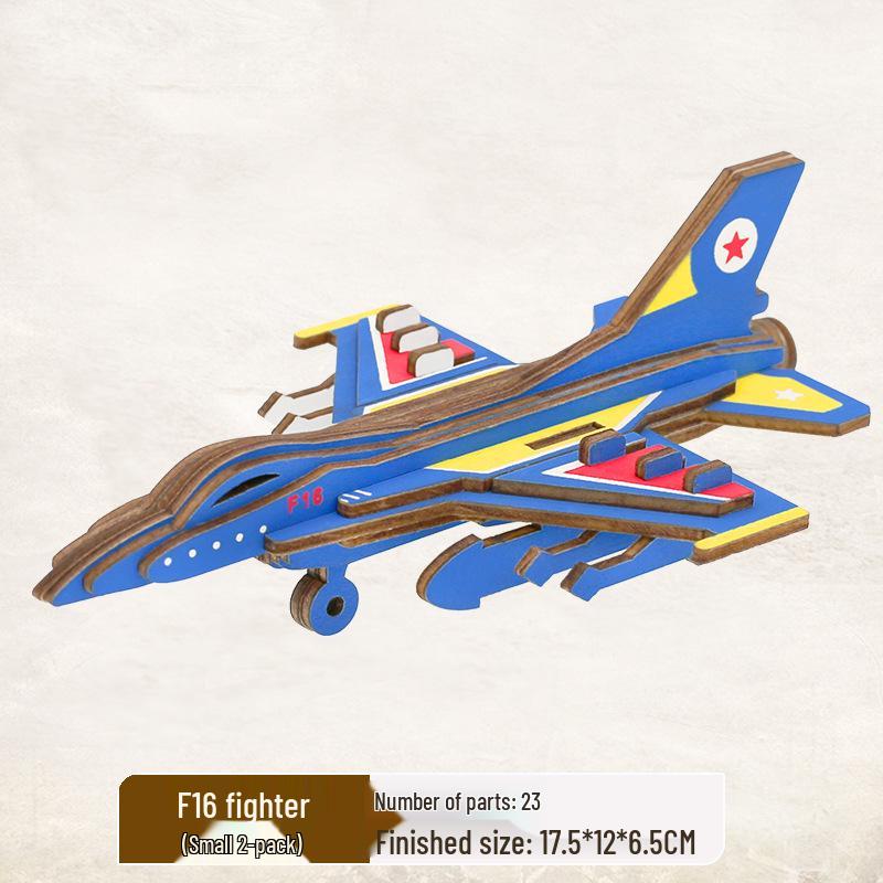 

3D Деревянный Пазл Модель Самолета Игрушка для Детей - Сборная Модель Истребителя