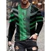Men's T-Shirts Fashionable Printed Sports  Long Sleeved Plus Size Men's T-shirts