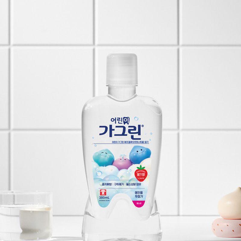 GARGLIN Dong-A Pharmaceutical Children s Gagrin 380ml (Strawberry, Apple, Green Grape/Choice) Strawberries drawn by children