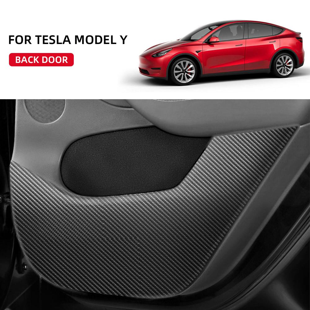 For Tesla Model Y Model 3 Model3 Modely Door Stickers Door Anti Kick Sticker Pad Leather Decals Protector Interior Accessories