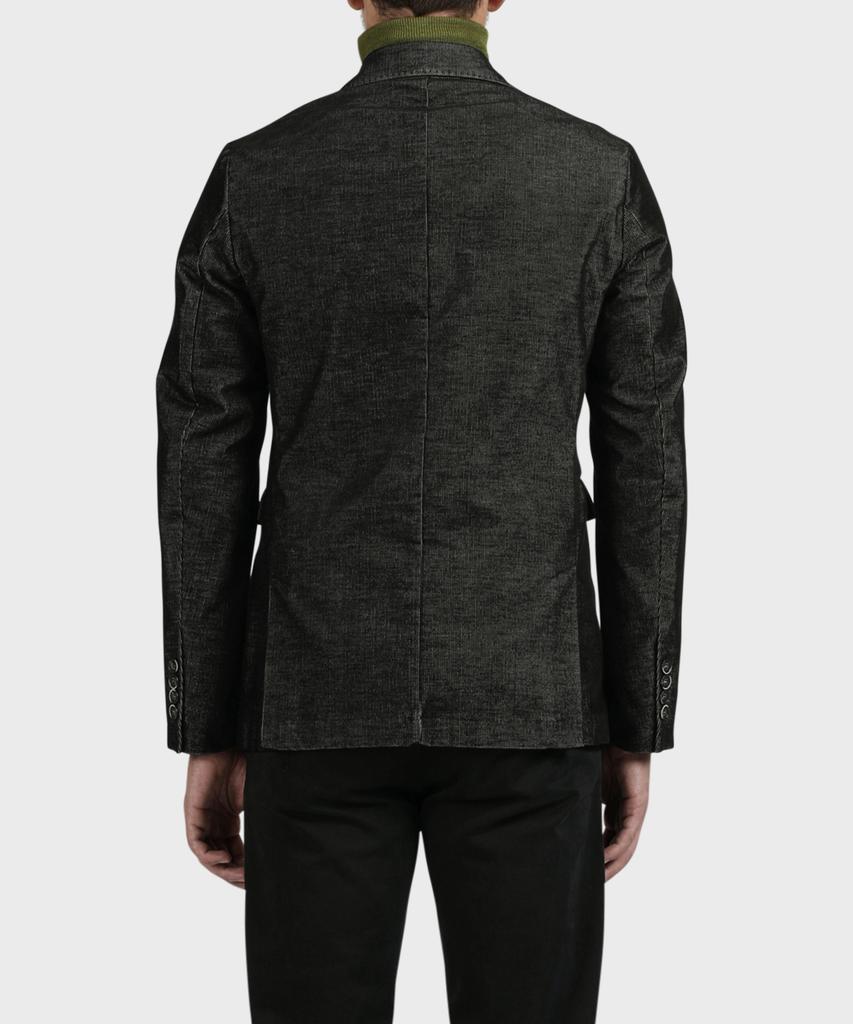 Panicale Black Slim Fit Corduroy Jacket