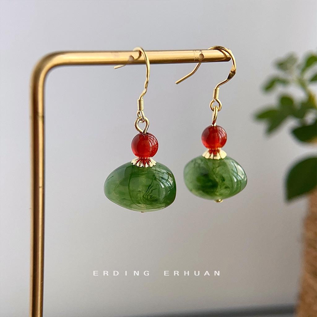 Mori Chaoxian~ Smudge Color Wizard of Oz! Handmade design resin earrings new earrings wholesale