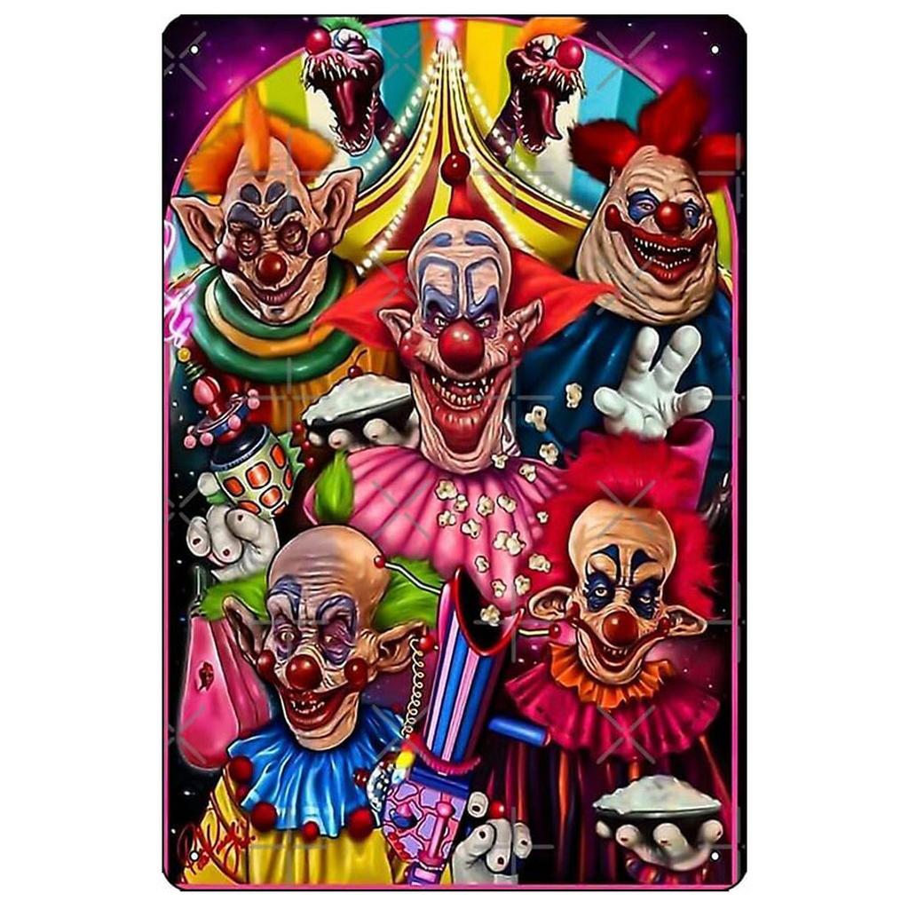 Halloween Metallschilder Killer Wanddekoration Plakette Vintage Kunst Poster Eisenmalerei für Man Cave Zuhause Café Garten Club Bar