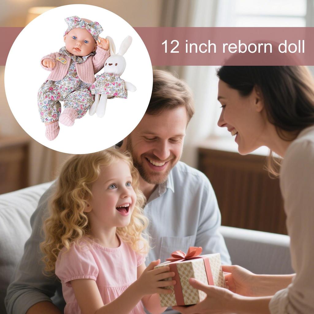 30cm Reborn Dolls Waterproof Vinyl Bebe Doll With Clothes LifeLikeDolls Children's Toy Gift