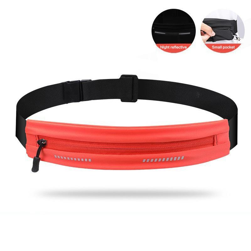 Invisible Elastic Running Waist Bag Foldable Large Capacity  Belt for Outdoor Training 1 оранжевый