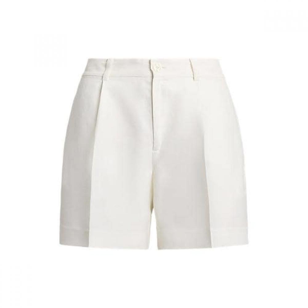 Lauren Ralph Lauren Pleated Linen Blend Twill Short Wmlrshos7620100100 0