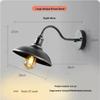 Retro Industrial Outdoor Wall Lamp - Iron Art for Hallway, Corridor, Balcony, or Restaurant