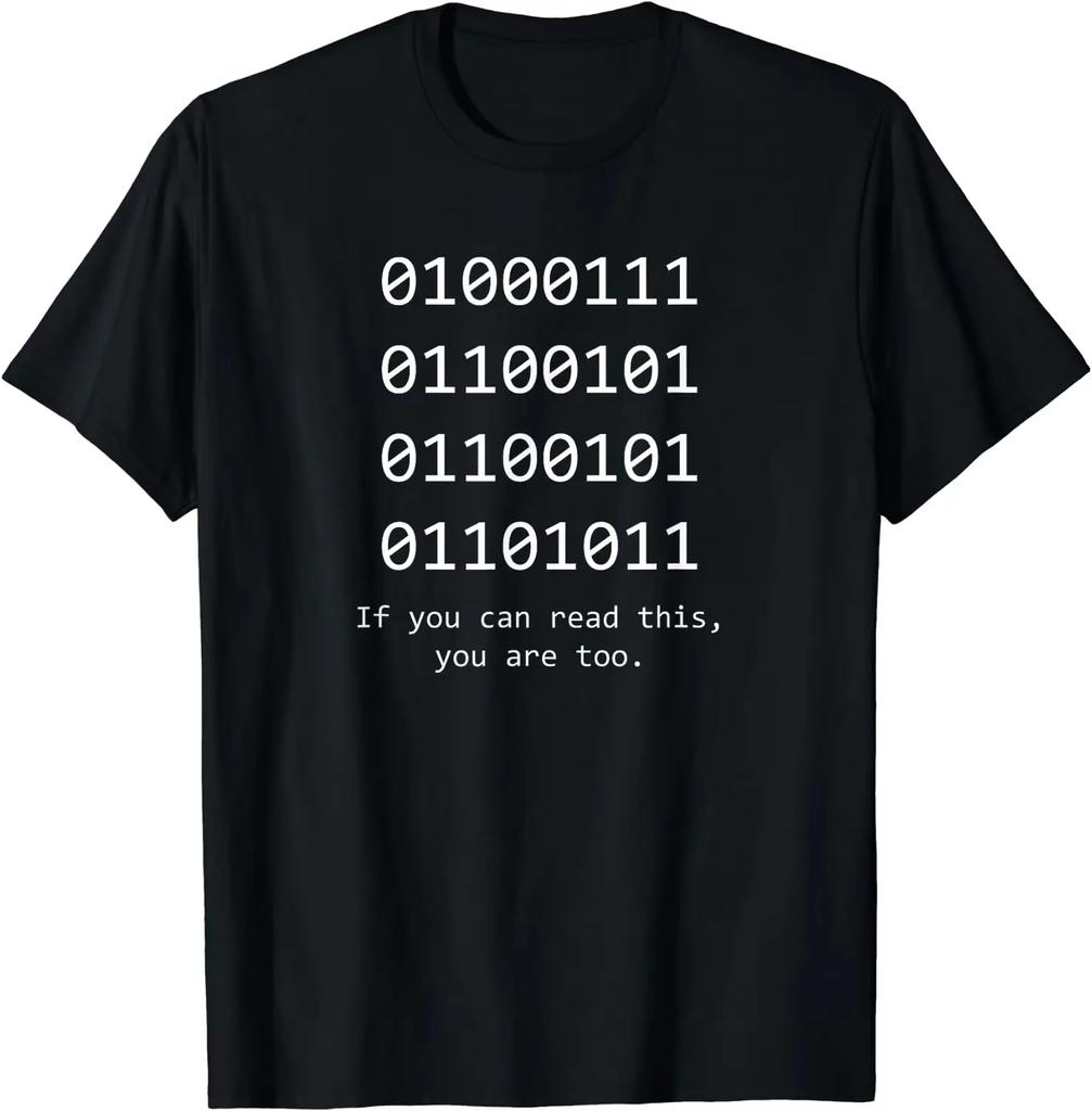 Asian Size Computer Binary Code Programmer T Shirts Funny Developer Geek Gift Unisex Unisex Short Sleeve Tshirt Graphic T Shirts