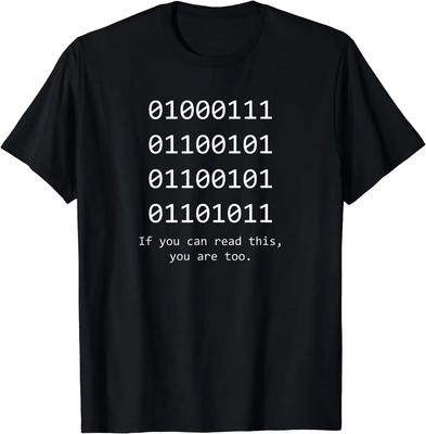 Computer Binary Code Programmer T Shirts Funny Developer Geek Gift Men Women Short Sleeve TShirt Graphic T Shirts