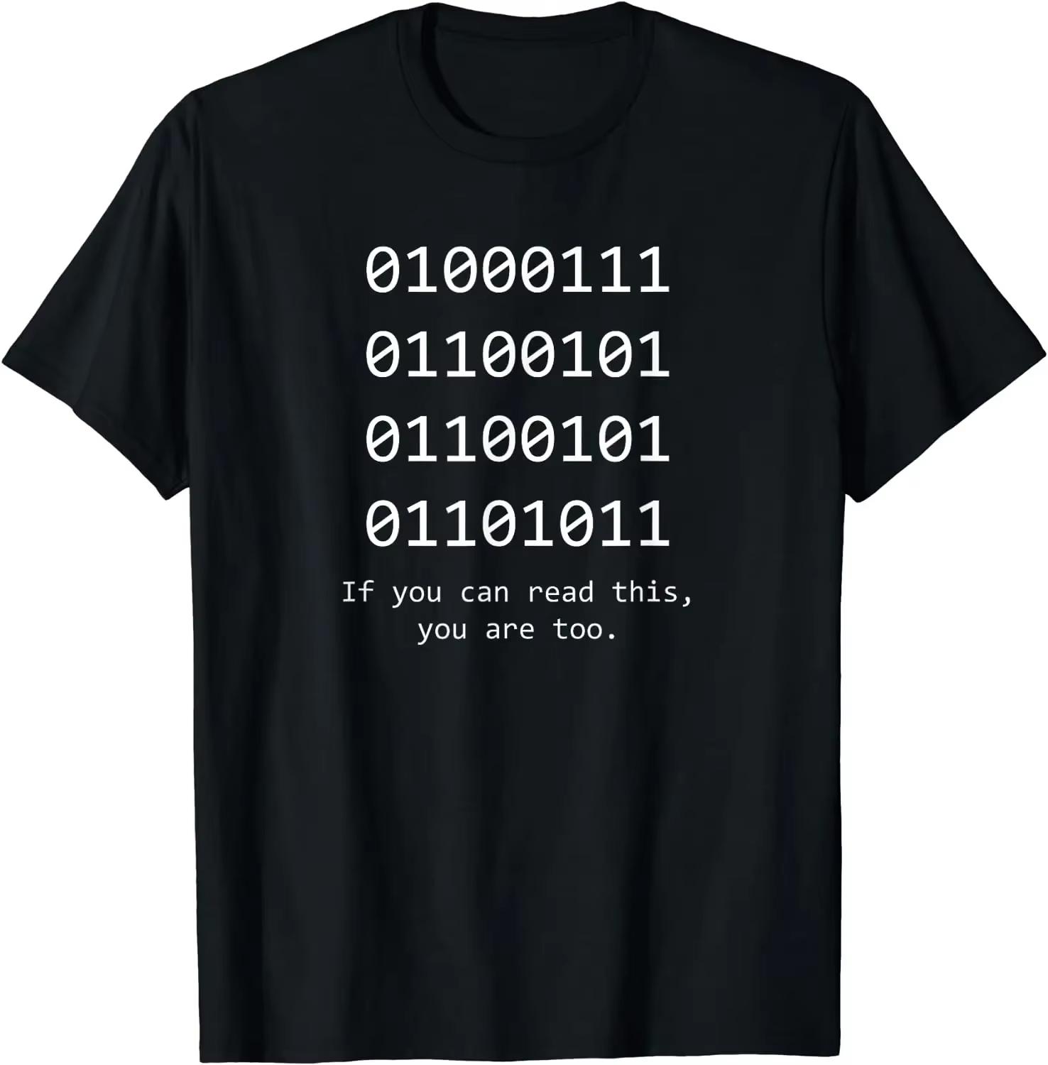 Computer Binary Code Programmer T Shirts Funny Developer Geek Gift Unisex Unisex Short Sleeve Tshirt Graphic T Shirts M