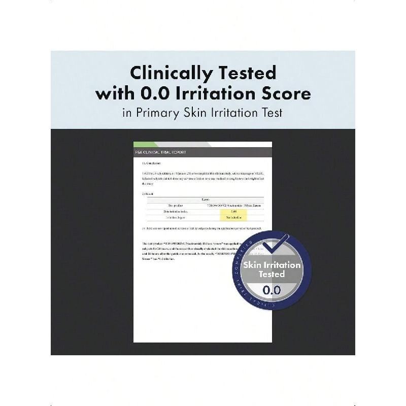 Tosowoong Niacinamid 15% Pleťové sérum 30ml | Vysoká účinnost 150 100 ppm Niacinamid & Kyselina tranexamová Směs, Složení pro korekci tmavých skvrn