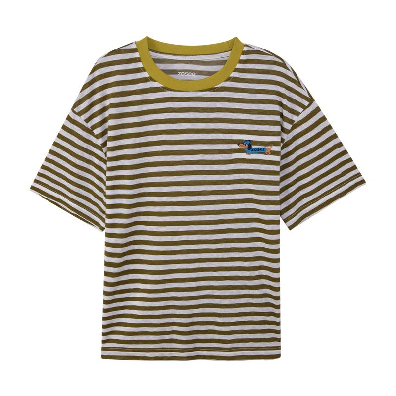 Boy s Striped Cool & Breathable Short Sleeve T-Shirt 130