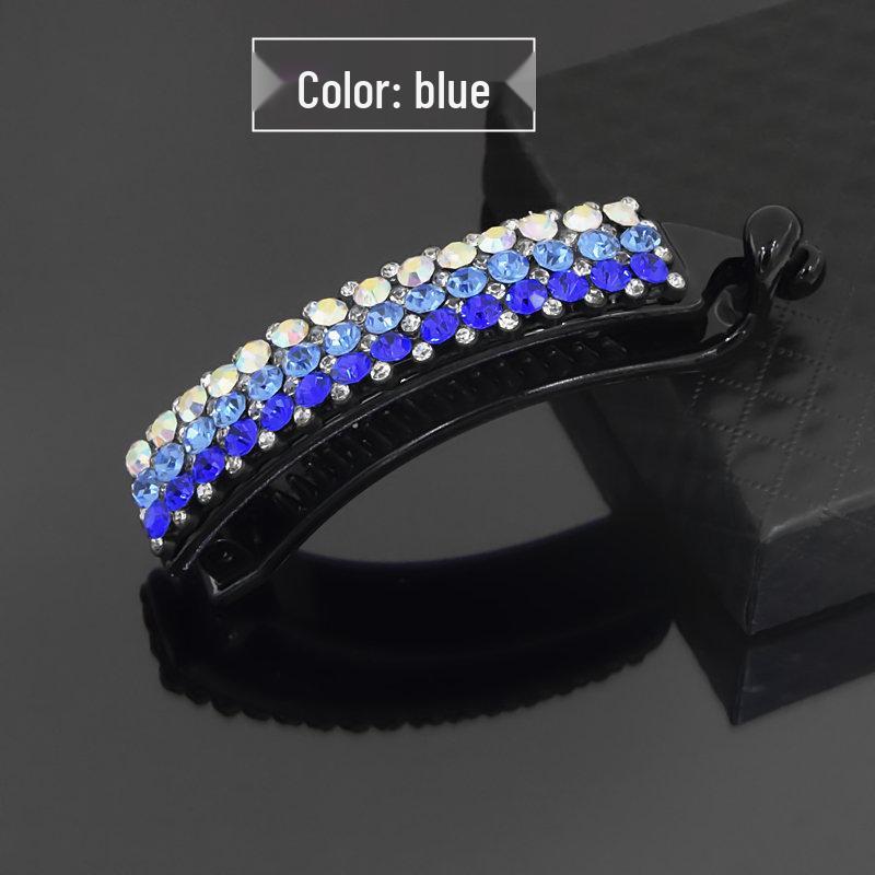 Elegant Gradient Rhinestone Hair Barrette: Versatile Ponytail Clip Accessory. Pure Natural