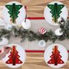 Xmas Tree Cutlery Bag Knife Fork Spoon Felt Holder Bags New Year Christmas Party Tableware Decor Festival Table Ornament