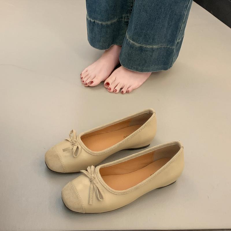 

Туфли-лодочки с бантом, женские новые универсальные, нежные, с внутренней платформой, на одном ремешке, туфли-дуду 40 абрикосовый