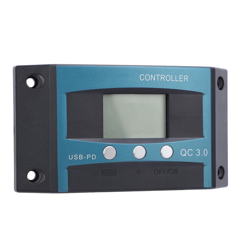 12V 24V 30A PWM Solar Charge Controller MPPT Solar Panel Battery Regulator with LCD Display 2 USB Ports for RVs Cars