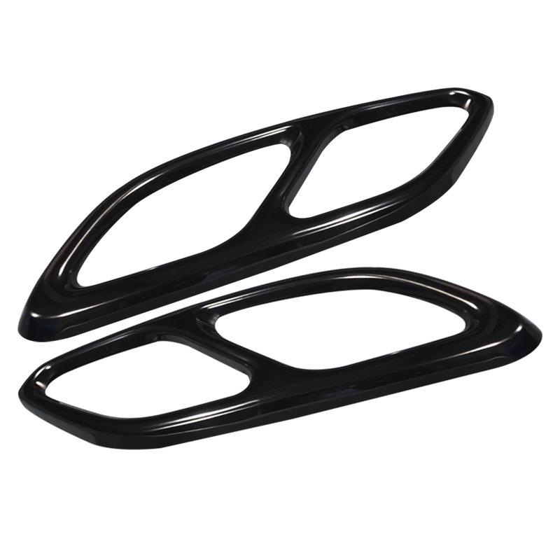Stainless Steel Black Quad Exhaust Tips for Mercedes-Benz CLA (20 Models)