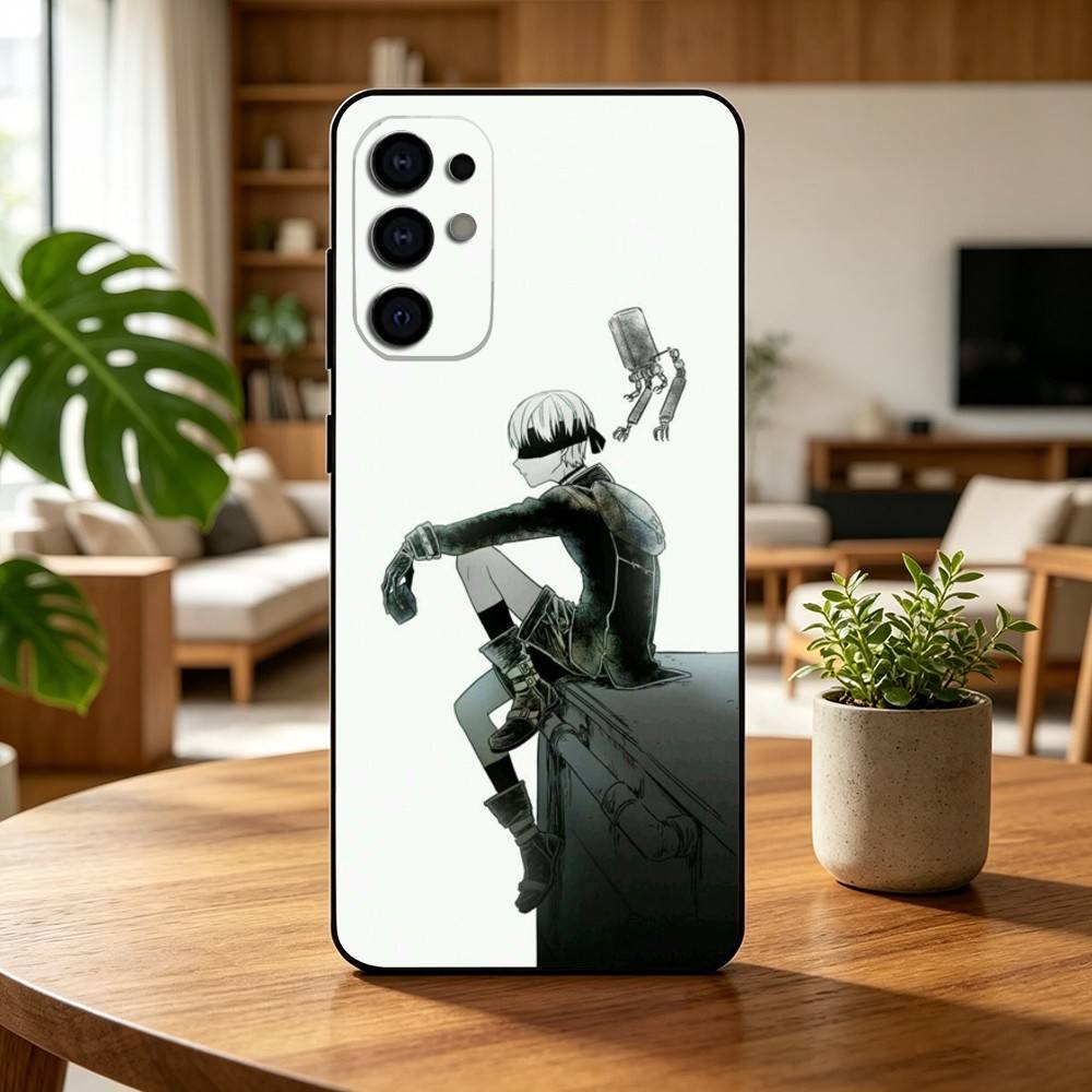 Game NieR A-Automata 2B 9s Phone Case For Samsung S25,S24,S21,S22,S23,S30,Ultra,S20,Plus,Fe,Soft Silicone Black Cover