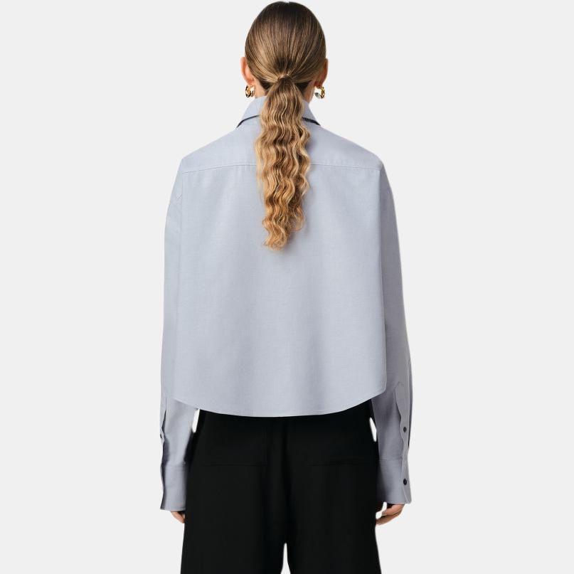 Ami Paris Cropped Oversized Oxford Shirt USH123-CO0031-4502