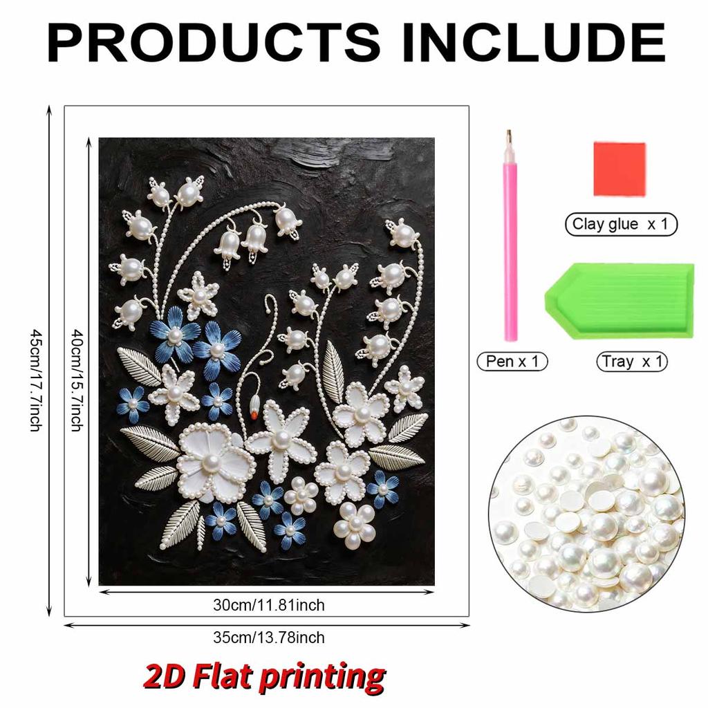 DIY Schöne Kleine Blume Perlen Kunstmalerei für Heimwanddekoration Bastelartikel für Erwachsene/Anfänger Geschenkidee Heimdekoration Ohne Rahmen