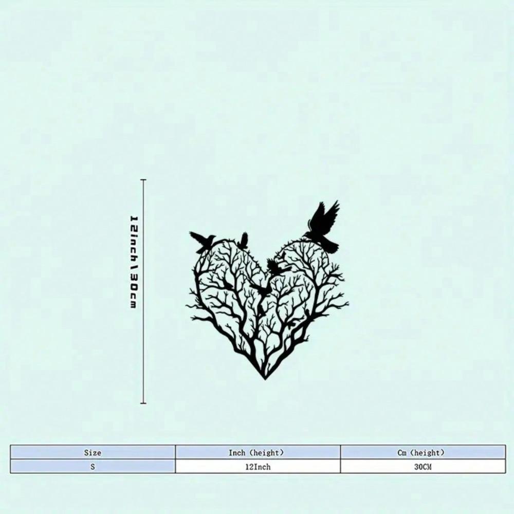 Винтажное металлическое настенное искусство «Древо жизни» 16 дюймов с птицами, прочный декор для помещений, улицы, сада TY-100777