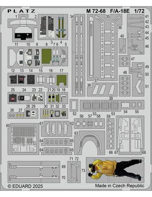 PLATZ Leptané diely pre Super Hornet Plastové diely pre model 1/72 F/A-18E M72-68 (Lietadlo)