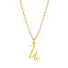 Gold Heart Alphabet Jewelry Necklace With O Chain For Female Fashion Accessory