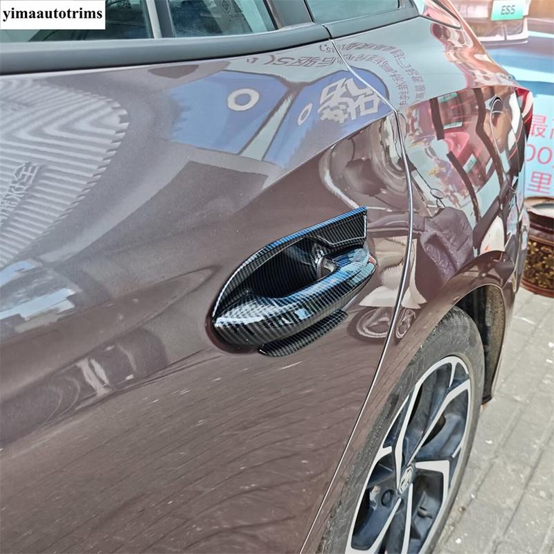 Car Outer Door Handle Bowl Decoration Protection Cover Trim ABS Carbon Fiber Accessories Exterior For MG3 MG 3  2024 2025