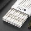 New Ceramic Chopsticks Set  Chinese Chopsticks Set Elegant Household Drop-proof Non-slip Food-grade Porcelain Chinese Tableware