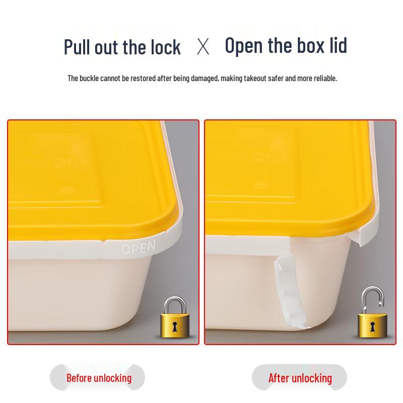 Sai Zhuo 1500ML Disposable Takeaway Food Containers, 100 Pack