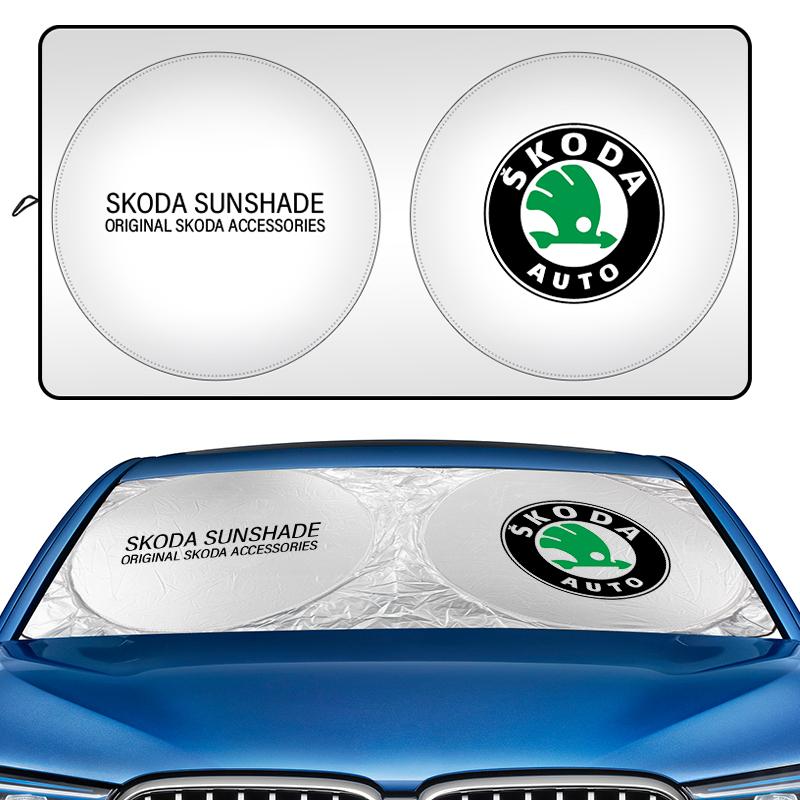 Auto Frontscheiben-Sonnenschutz Faltbar Windschutzscheiben-UV-Block-Abdeckung Für Skoda SUPERB RAPID KAROQ Ventilschäfte & Kappen