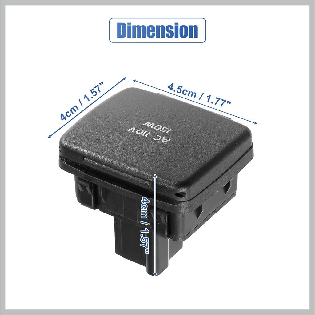 BC3Z-19N236-A for Ford Explorer 2011-2015 for Lincoln Navigator 2011-2014 Center Console Rear Power Outlet Plug 110V 150W Replacement Car Parts