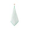 Set of 4 square absorbent cleaning cloths, 30cm square kitchen cleaning towels with colored edges and hanging loops.