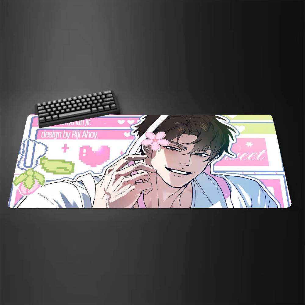 Manga Kwon T-Taekjoo Mousepad Non-slip Suitable For Office Computers Laptops E-sports Game Desk Mats XXL Keyboard