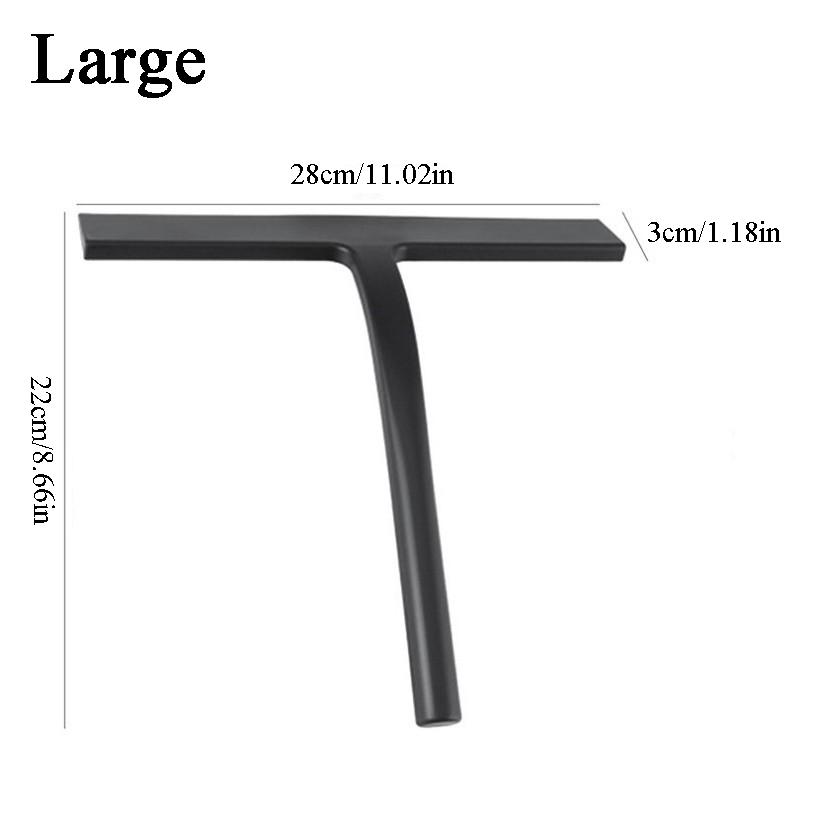 Silicone Shower Squeegee Window Squeegee with Storage Holder with Stainless Steel 8.93-Inch Cleaning Tool with Hook