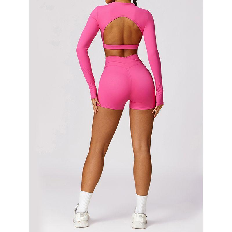 Cross V-Shaped Female High Waist Shaping Yoga Shorts