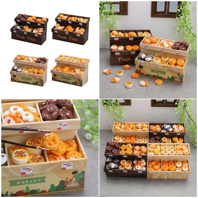 Bakery Pastry Mini Dessert Rack For Dollhouses Party Scene Child Safe Smooth Surfaces Easy Cleaning