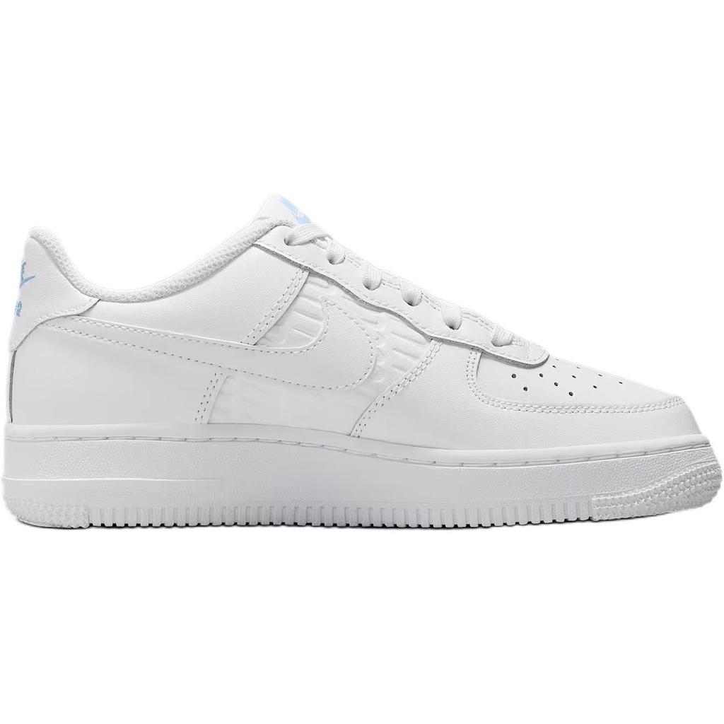 Nike Air Force 1 GS White Light Armoury Blue Kids Sneakers IH4475-100