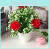 Synthetic Hydrangea Potted Plant With Durable Plastic And Silk Material For Office And Home