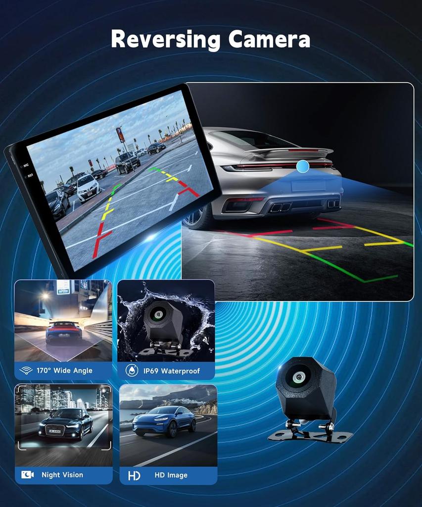 9' Car Stereo for Toyota Camry 2006-2011, Android Auto, CarPlay, WiFi, Bluetooth 5.0, GPS, Backup Camera