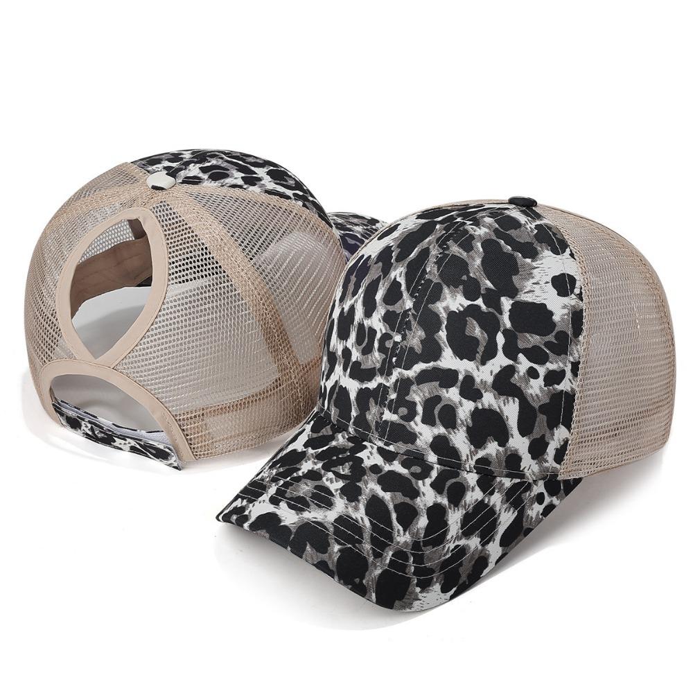 Hollow Out Back Ponytail Hats Breathable Mesh Visor Hat Mesh Baseball Caps for Women and Men