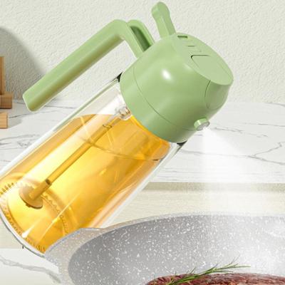 New 470ML Glass Spray Oil Sprayer Bottle Spray Oil Dispenser Sauce Storage Jar for Kitchen Cooking BBQ Roasting Kitchen Tool