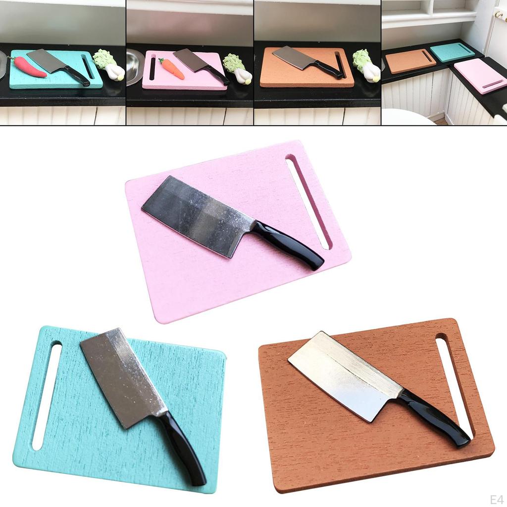 1/12 Wooden Chopping Board And Kitchen Decoration